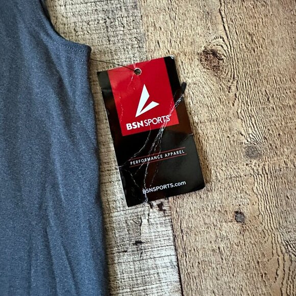 BSN Sports Mens Sleeveless Performance Apparel Tank Top Large Gray Spandex - Picture 6 of 8